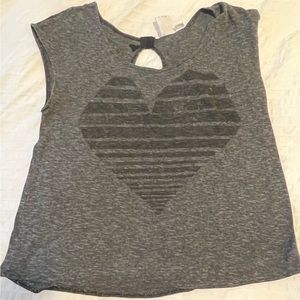 Roxy Heart Design Gray T-shirt